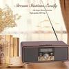 Wooden Retro Bluetooth Speaker  Home Dual Speaker Plug-in Radio