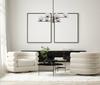 Lampa Wisząca Stelia 6 E14 Czarny Mat  Alu Italux Pnd-43660-6