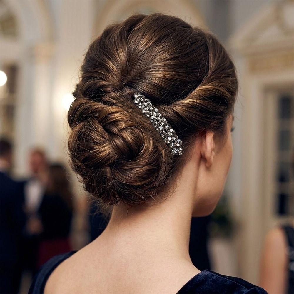 Mehrfarbige Kamm-Klammer Voll besetzt mit Strasssteinen Pony Haarspange mit Kamm Einsatz für Prinzessinnen Haaraccessoires