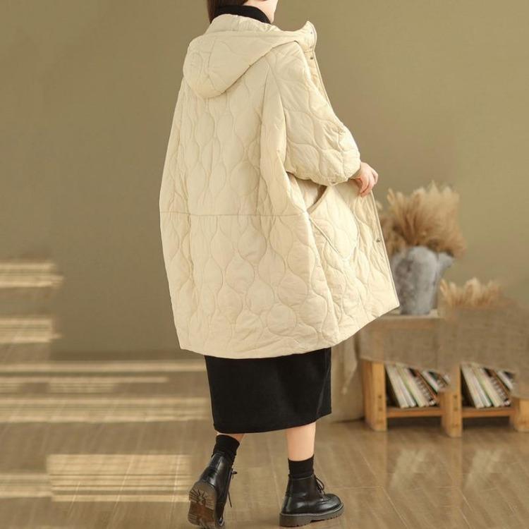 Women Oversized Casual Padded Cotton Jacket Coat for Autumn Spring Winter Outerwear Loose Fit