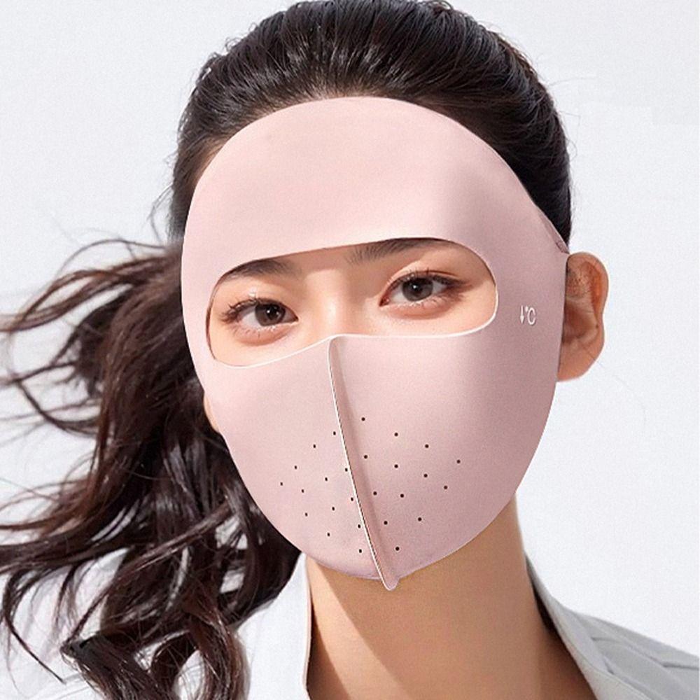 Sonnenschutz Gesichtsschal Eisseidenmaske Sommer Gesichtsbedeckung Elastische Sonnenschutzmaske Wandern