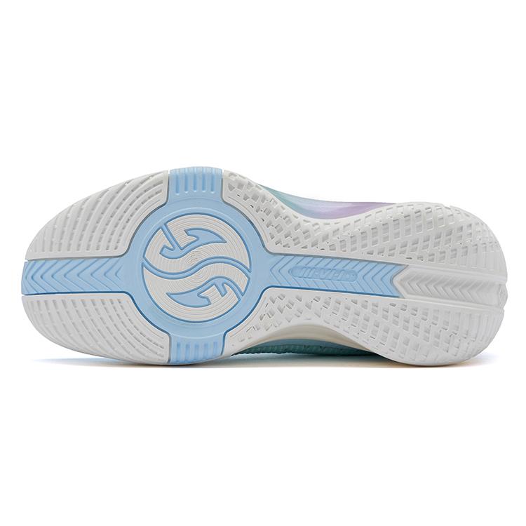 New 361° Chan 3 MOD Ice Blade Durable Breathable Mid Top Basketball Shoes Women's White Blue 582221118-3