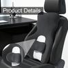 Bequemes Memory-Schaumstoff-Bürostuhl-Kissen, Kompaktes ergonomisches Rückenstützkissen für das Auto