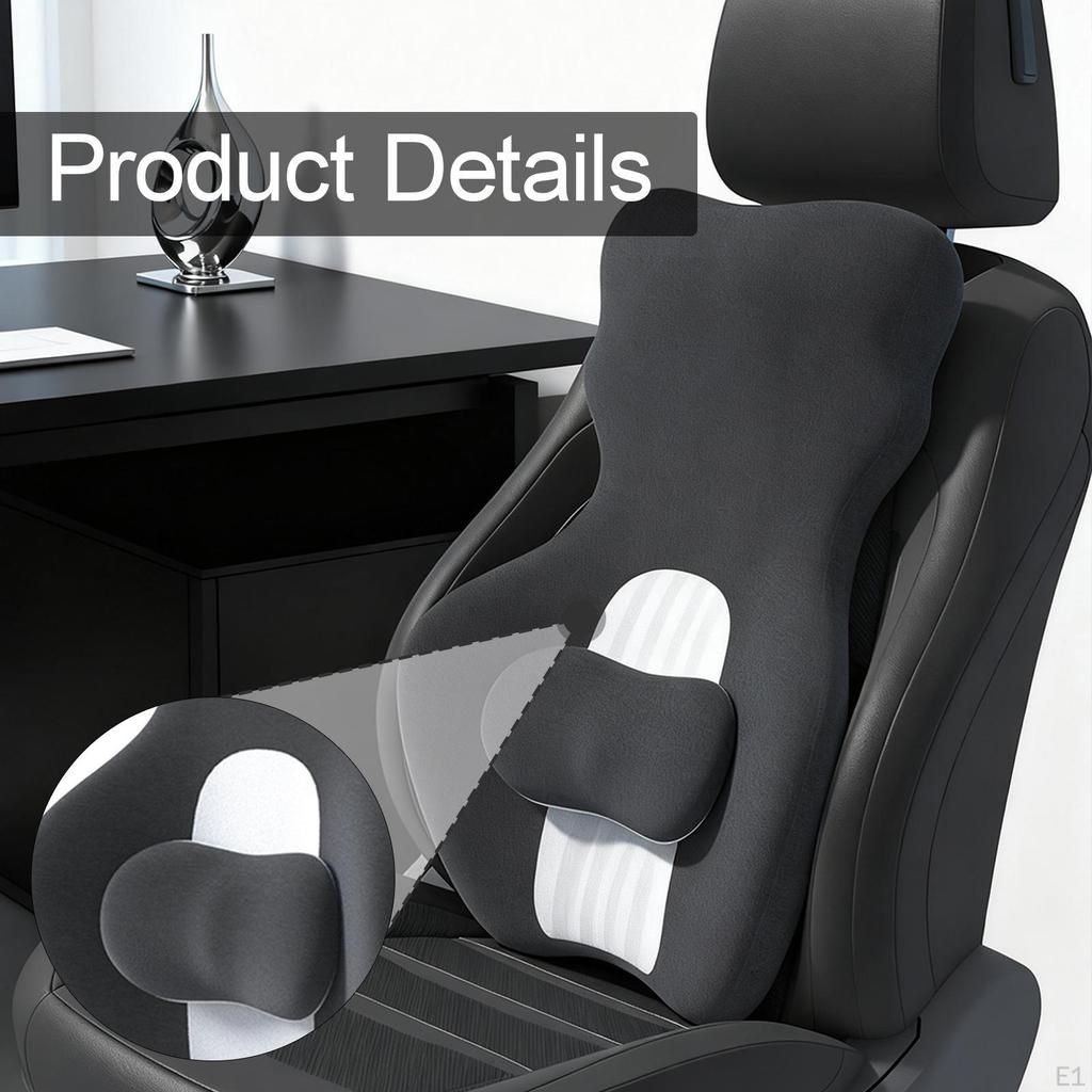 Bequemes Memory-Schaumstoff-Bürostuhl-Kissen, Kompaktes ergonomisches Rückenstützkissen für das Auto