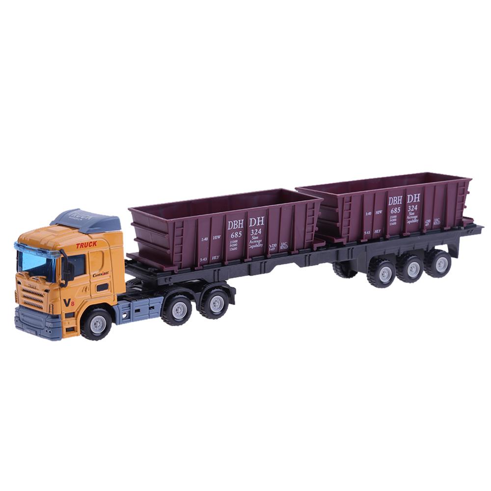 European Transport Container Alloy Truck Vehicle Model Car Toy Simulation Car Toy Gift for Children (Random Color)