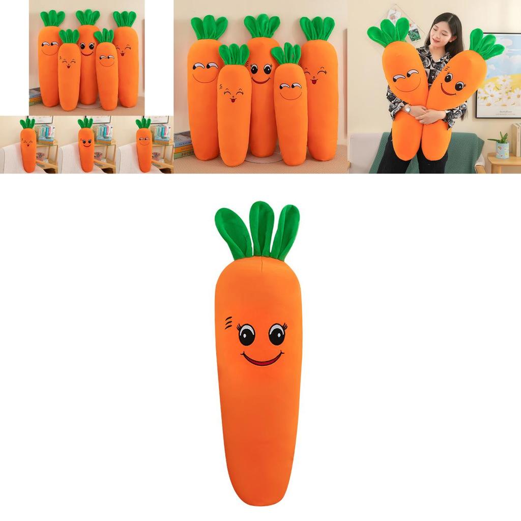 Affascinante Cuscino Peluche Carota Bambola Coccolosa Adorabile Morbido Peluche da Letto