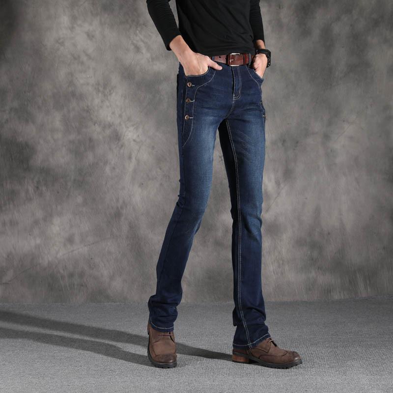Men's Flare Jeans Korean Style Stretch Slim Men's Flared Denim Trousers Jeans Men