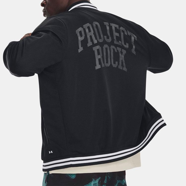 Under Armour Solid Color Single-Breasted Long Sleeve Jacket Men Jackets Black 1377437-001