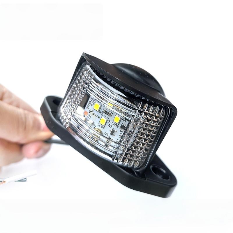 1 Pcs Sd7003 Led License Plate Light High Bright Waterproof For Truck Motorbike Trailer 24V Universal Waterproof