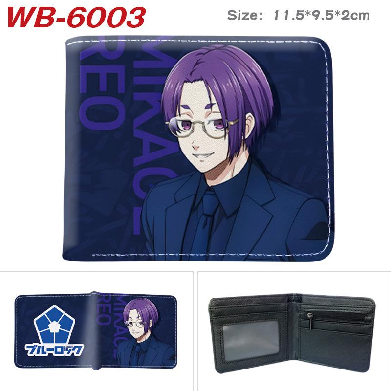 Blue Lock Anime Wallet Colorful Print Bi-fold PU Leather Purse Cartoon Card Holder for Students