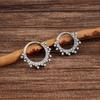 Right Grand ASTM F136 Titanium 16G CZ Hinged Clicker Segment Hoop Ring Sunburst CZ Daith Earring Septem Nose Piercing Jewelry