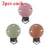 6pcs New Color 30mm Silicone Round Metal Clips DIY Bag Hat Chain Keychain Holder Clamps Jewelry Handmade Accessories