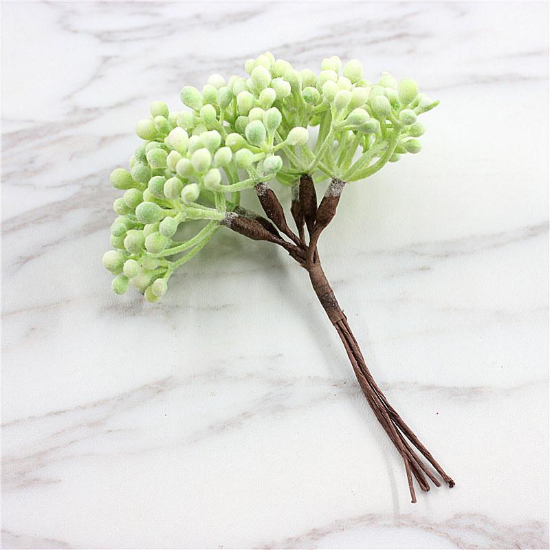 Fake Branches Simulati Leaf Wedding Props Home Artificial Landscaping Pine Needle Berry Hang Frost Flower Tree Branches Leaves