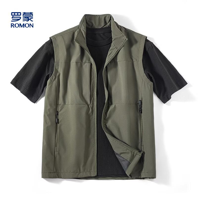Lomon Men s Outdoor Multi-Pocket Stand Collar Vest
