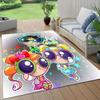The Powerpuff Girls2 Flannel Pattern Square Carpet,Area Rug,Carpet Rug for Living Room Bedroom Sofa Playroom Decor,Non-slip Floor Mat