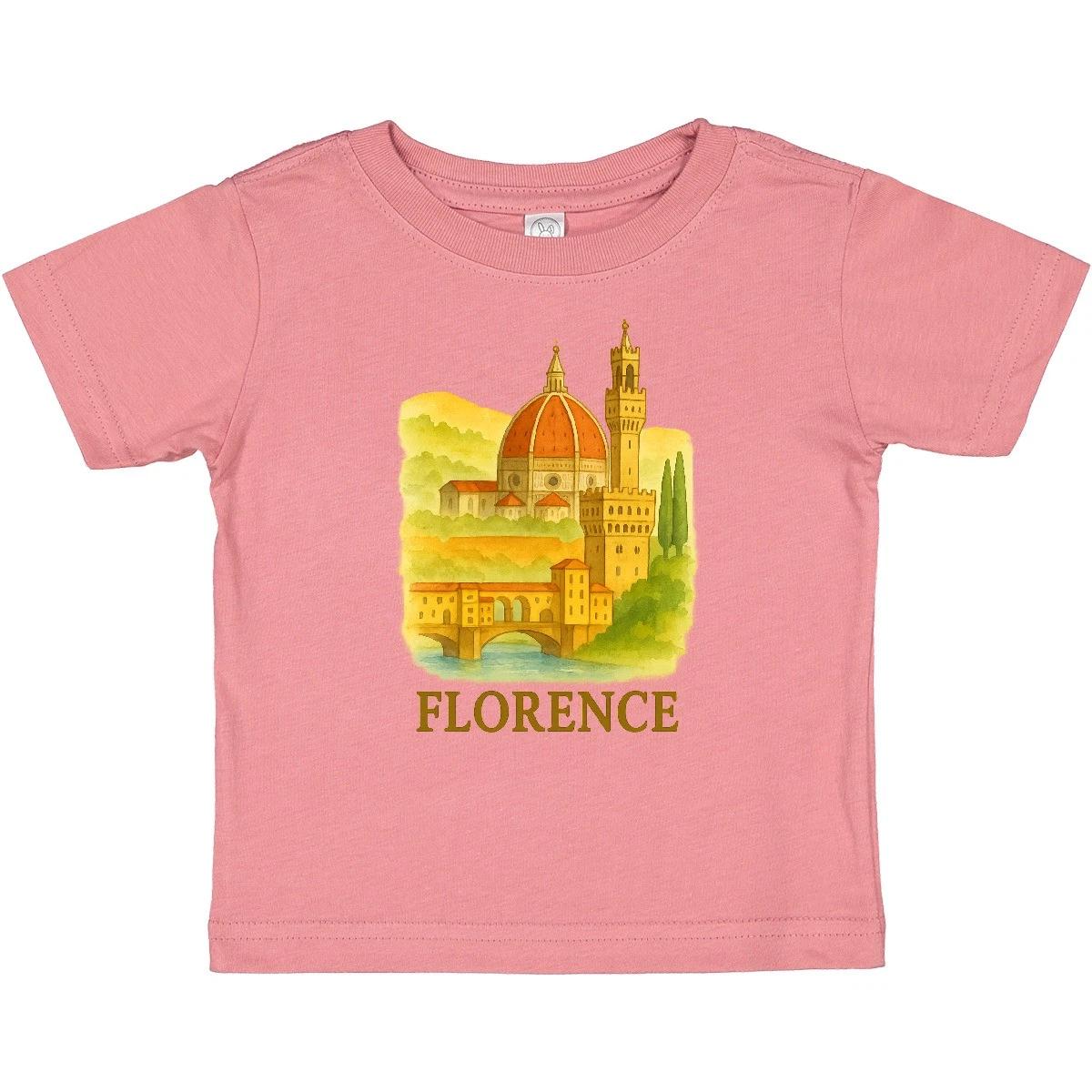 Inktastic Florence Italy Watercolor Art Baby T-Shirt Cityscape Italian Infant 130