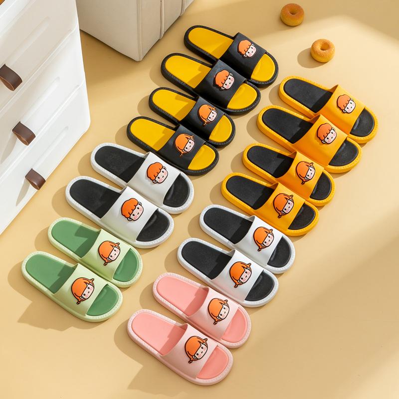 Indoor slippers women's summer home non-slip bath home cute bathroom can wear couple slippers men