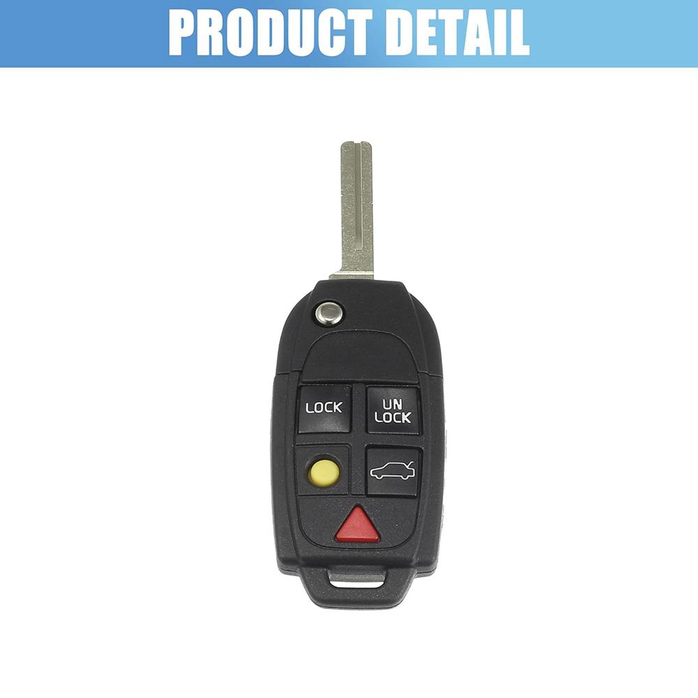 Remote Control Key Housing 5 Buttons for Volvo XC90 V70