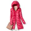 OFTBUY Slim Remove Hooded Parka Fashionable Outerwear 2023 Winter Womens Down Jackets Long Light Thin Coat Puffer Jacket