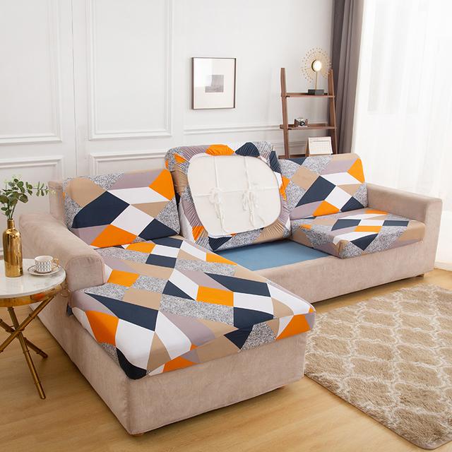 Stretch Printed Sofa Soft Cushion Cover Anti -Dirty Home Decor Washable Design Settee Cover Sets For Pets Kids Living Room Furniture Couch Case