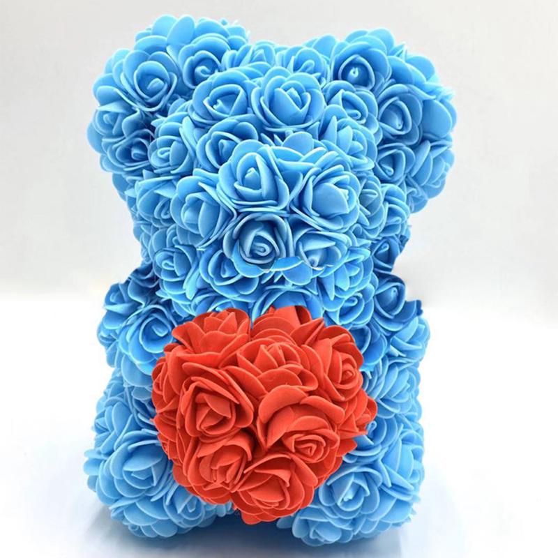 Kreative künstliche ewige Blume Valentinstag Liebe Rose Bär Weihnachtsgeschenk