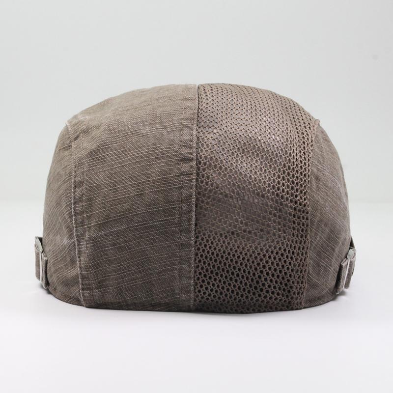 New Men Mesh Berets Visor Hats Summer Fashion Vintage Flat Caps Casual Cotton Adjustable Sun Hat Beret For Men's