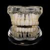 Ober- und Unterkiefer Zähne Grillz Set Abnehmbares Design Zahn Grills Zahnkappen Zahnkrone