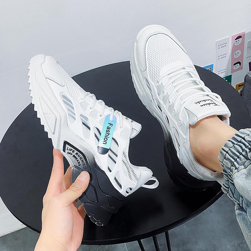 Zapatos Deportivos de Moda de Verano para Hombre Malla Transpirable para Exteriores Zapatos de Correr Baloncesto Tendencia Urbana Zapatos que Aumentan la Altura para Hombre