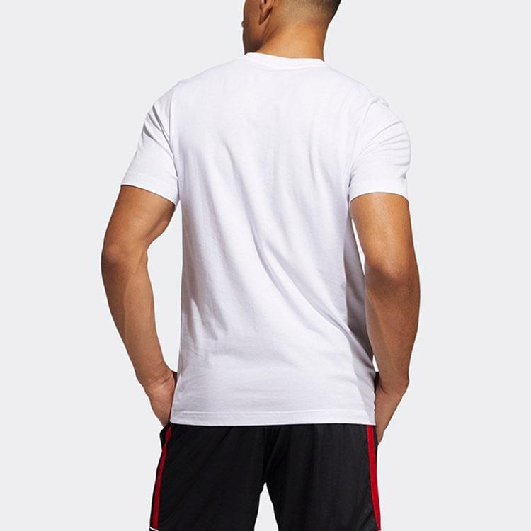 adidas Hdn Abstract T Basketball Sports Printing Loose Short Sleeve White Men's GH6717