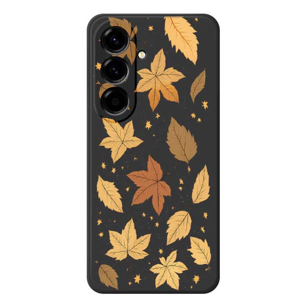 For Samsung Galaxy A56 5G Case Maple Leaves Pattern Printing Straight Edge TPU Phone Back Cover