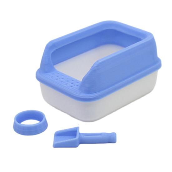 3Pcs Mini Cat Litter Box Set for 1:12/1:6 Doll Houses Handcrafted Food Bowl Tiny Scoop Miniature Scene Model Doll Home Decoration Toy