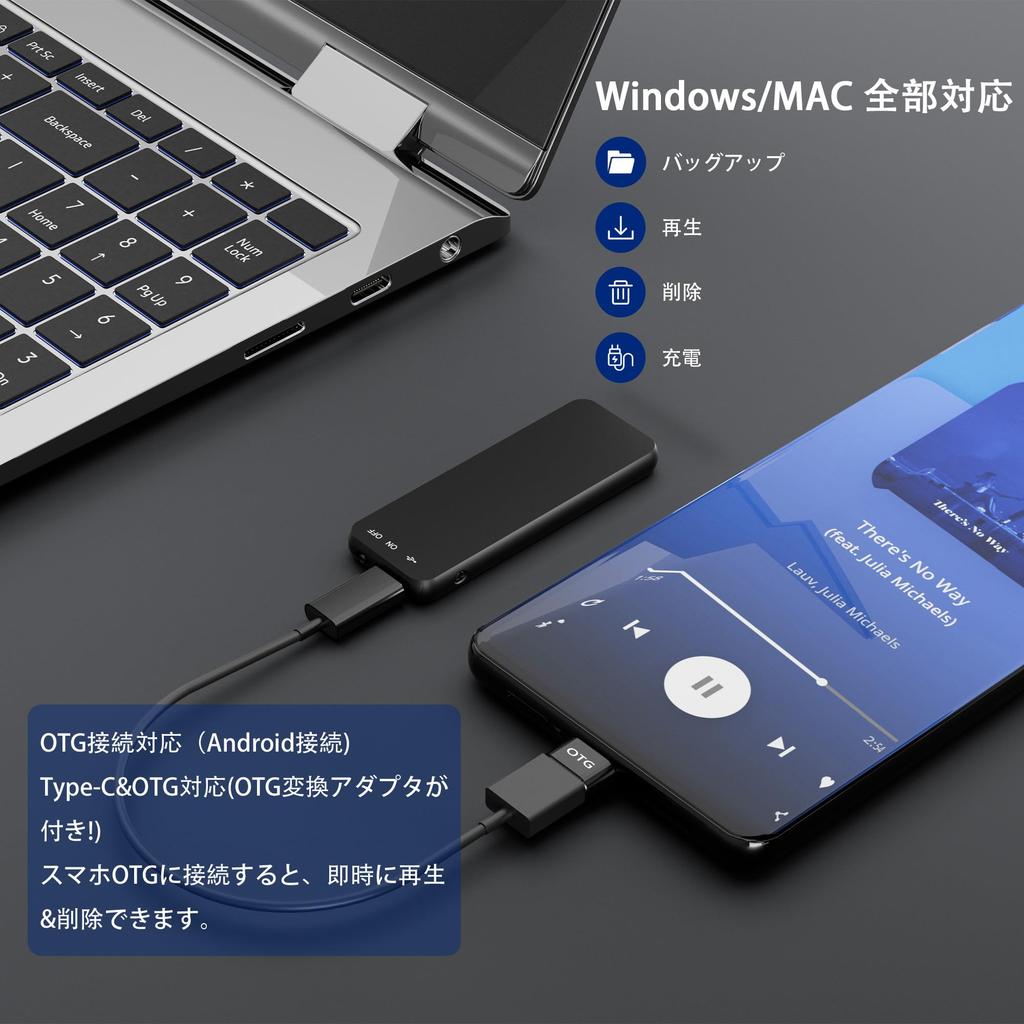 [Evolved 64GB] Vivaniir Compact Voice Recorder, 64GB Storage, 900 Hours of Recording Time, 45 Hours of Continuous Recording, One-Button Recording,