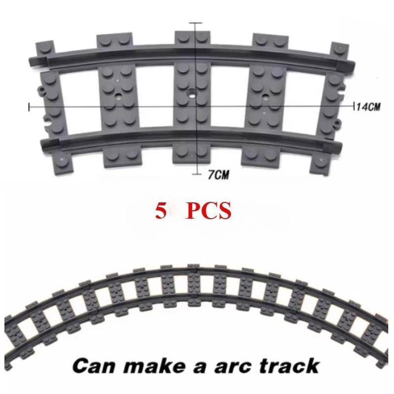 Urban Traffic Train Track Assembly Building Blocks: Branch Tracks Straight Tracks Curved Tracks Flexible Tracks-Boys' Toy Gift