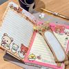 Cuaderno de dibujos animados Rilakkuma Engrosamiento Color Página interior Manuales Kawaii A5 Cuaderno de graffiti Diario Bloc de notas Papelería para niños