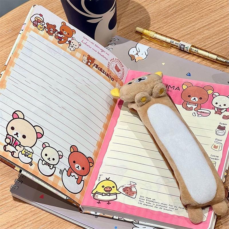 Cuaderno de dibujos animados Rilakkuma Engrosamiento Color Página interior Manuales Kawaii A5 Cuaderno de graffiti Diario Bloc de notas Papelería para niños