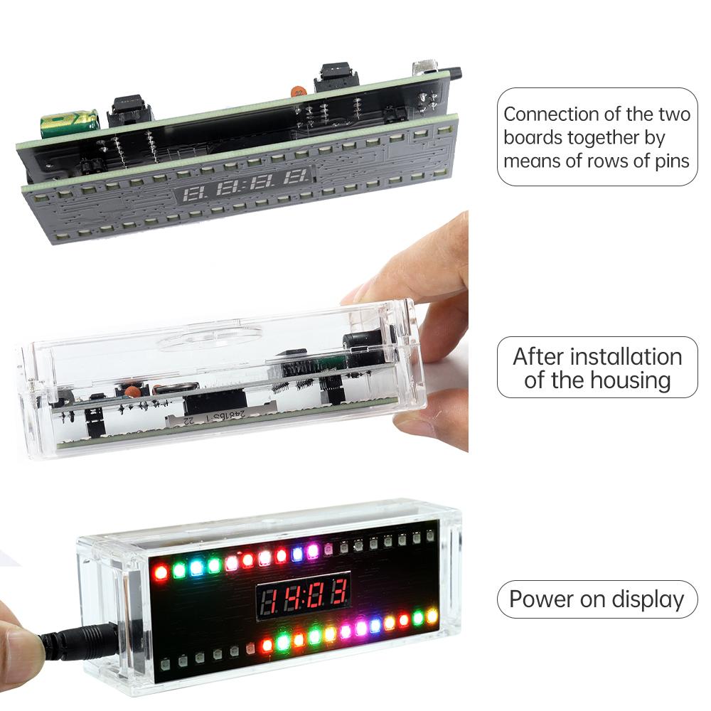 USB 5V Audio Level Indicator Stereo Music Spectrum LED light Amplifier VU Meter for Car player Light Atmosphere Lamps