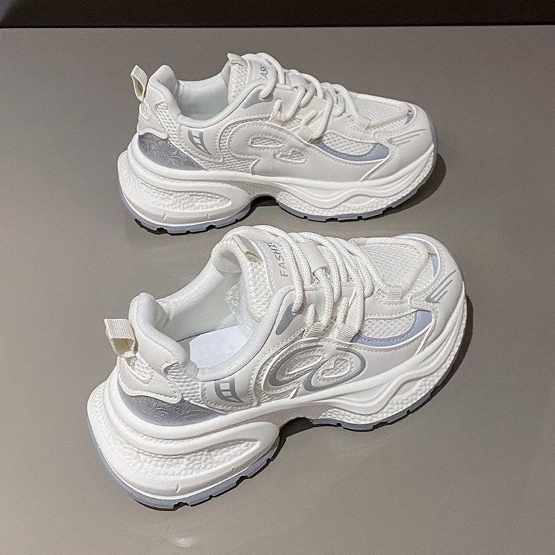 

2025 summer new Korean version breathable dad shoes women ins student casual shoes women s platform running shoes women Y5502 35