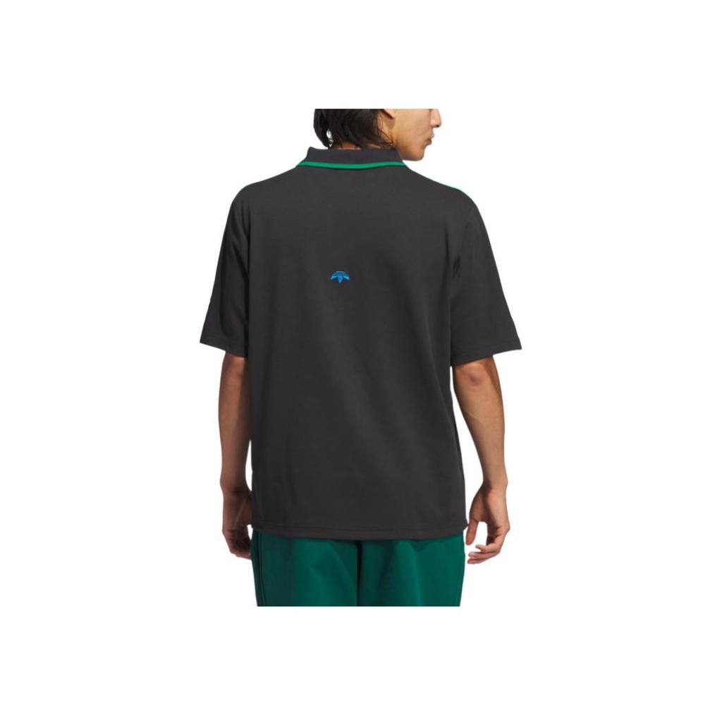 adidas Originals Ss24 Rolling Links Series Logo Sports Casual Pullover Short Sleeve Polo Shirt Men Polo Shirts Black JE6721