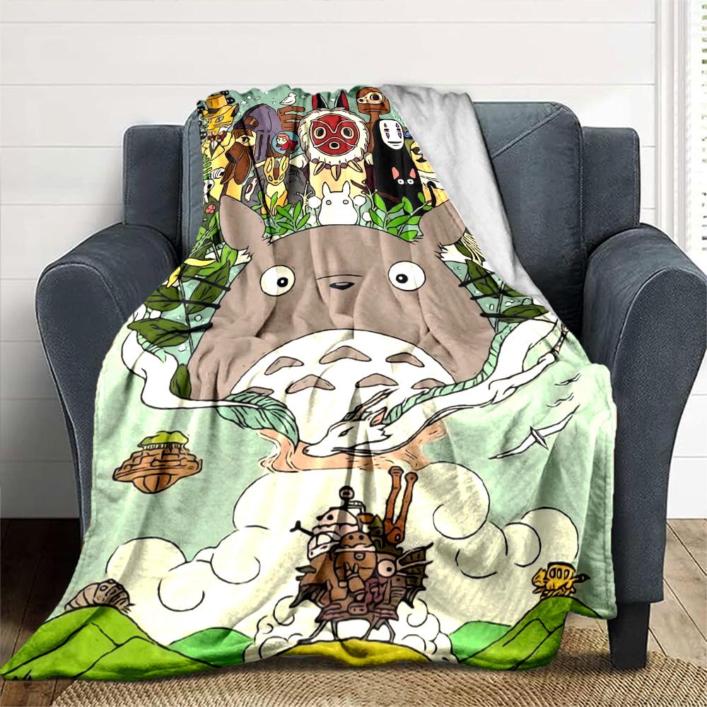 Fantasy Forest Adventure Flannel Blanket Super Soft Warm Cozy Blanket For Sofa Bed Office Travel Allseason Home Decor Gift