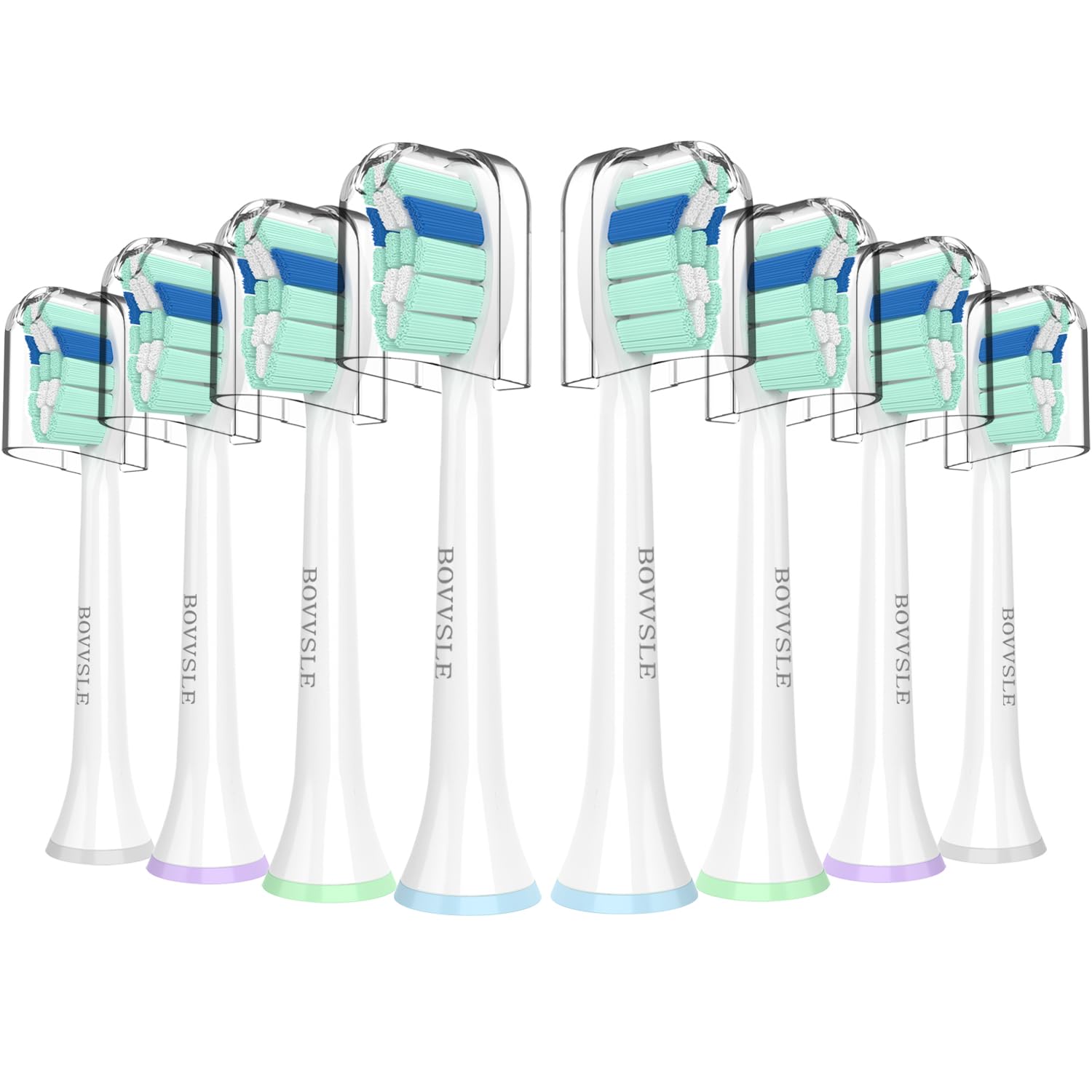 

BOVVSLE Replacement Brush Heads for Philips Sonicare Electric High Toothbrushes, Coverage, 8-Pack белый