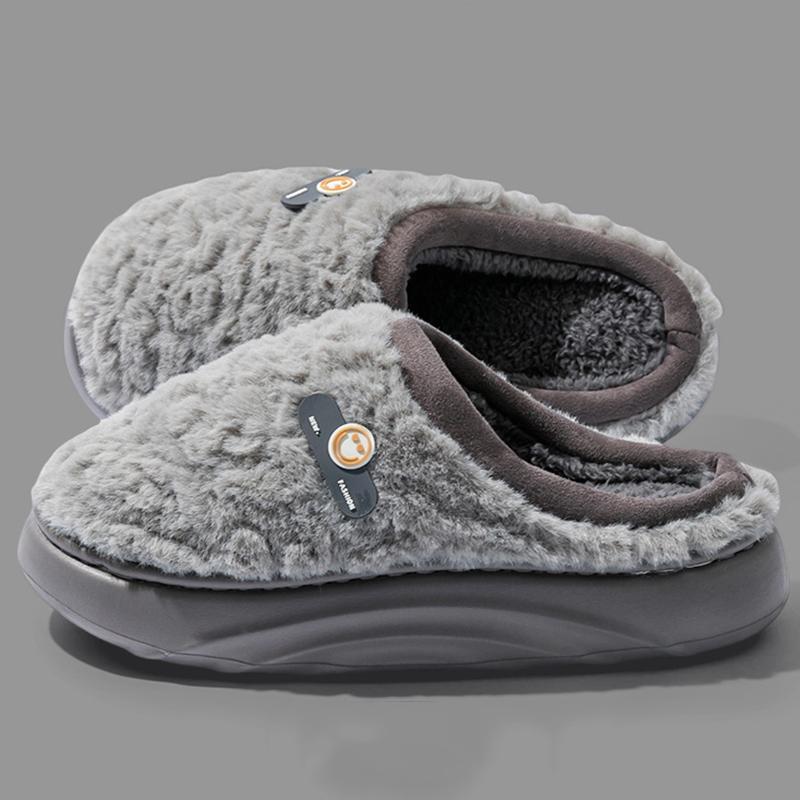 2025 Thick Sole Fluffy Slippers Women Comfy Warm Soft Sole Indoor Cotton Slippers Woman Winter Anti Slip Platform Slides Woman