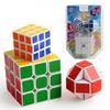 Lernplastik Drei-Schichten-Zauberwürfel Bunt Glattes Fingerpuzzle Spielzeug Set