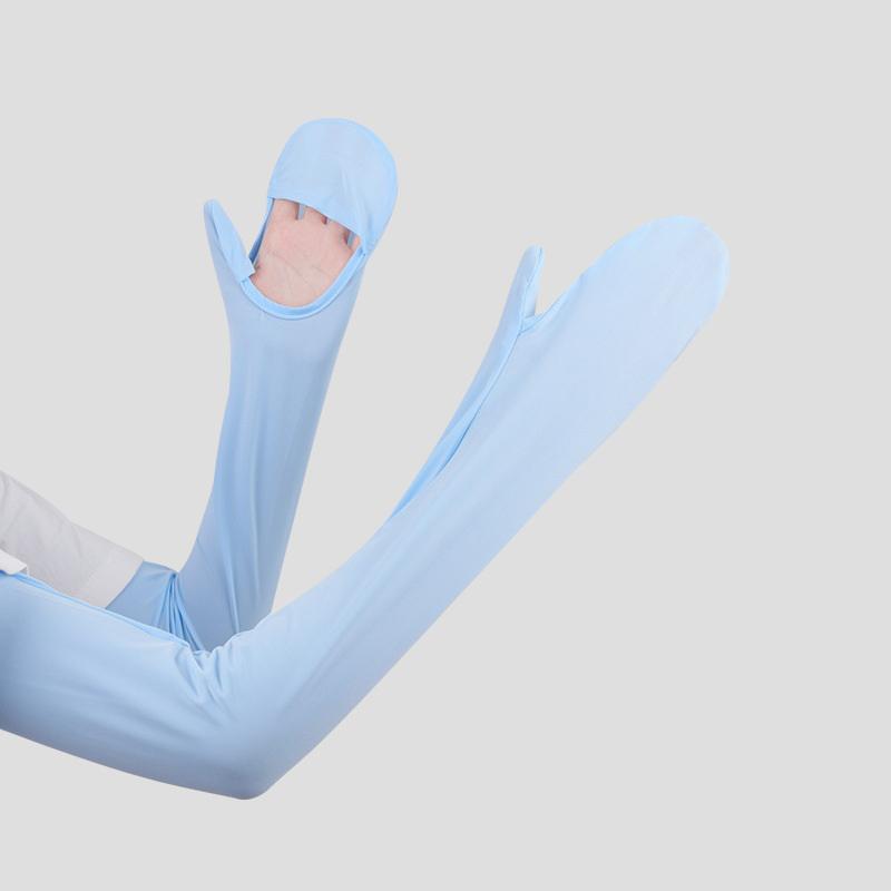 Summer Ice Silk Sun Protection Gloves, Breathable And Lightweight, UV Protection, Suitable For Driving, With Ice Sleeves