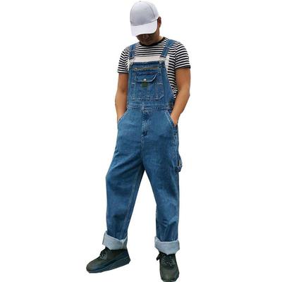 Hot Men's Denim Overalls Jumpsuit Large Size Overalls Blue Jeans Men's Plus Size Work Clothes More Sizes 30-48 50