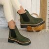 Winter  New Suede Women's Ankle Boots Platform Shoes Casual Chelsea Boots Fashion Motorcycle Short Boots for Women