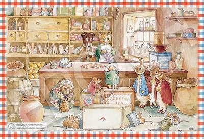 Epoch 300 Piece Jigsaw Puzzle Peter Rabbit Peter Rabbit™ Ginger and Pickles (26 X 38cm) 28-040s with Glue and Spatula with Score Ticket EPOCH