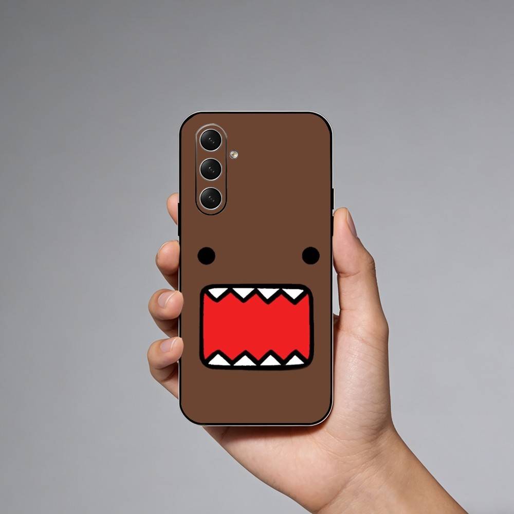 Cute D-Domo-kun Phone Case For Samsung Galaxy A73,A21s,A22,A31,A52,A53,A71,A41Soft Black Shell