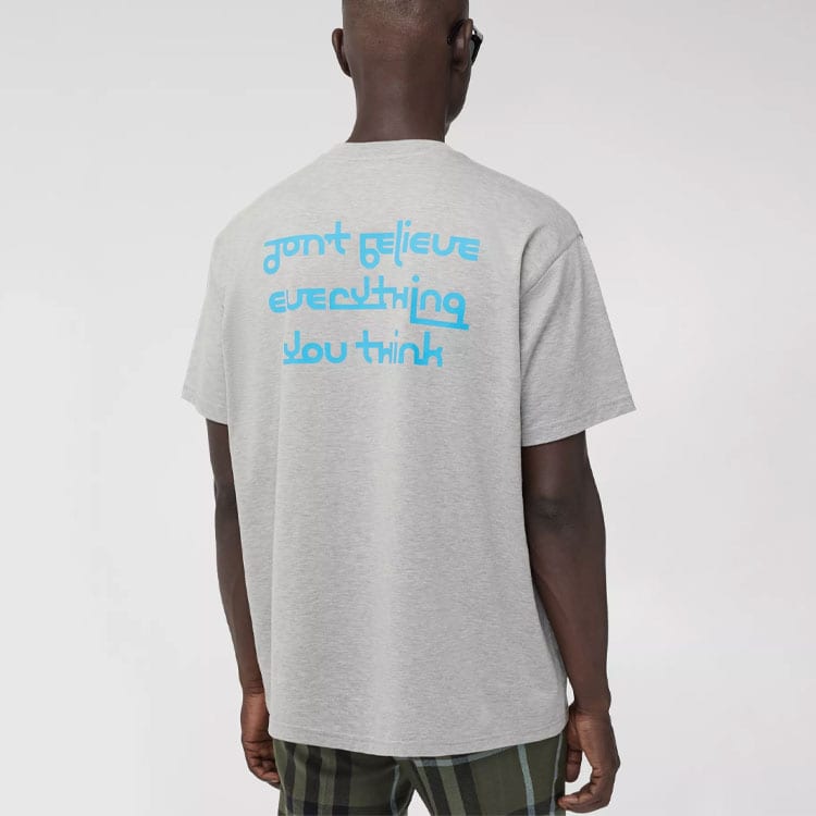 Burberry T Shirt Men's Light Heather Gray 80370921