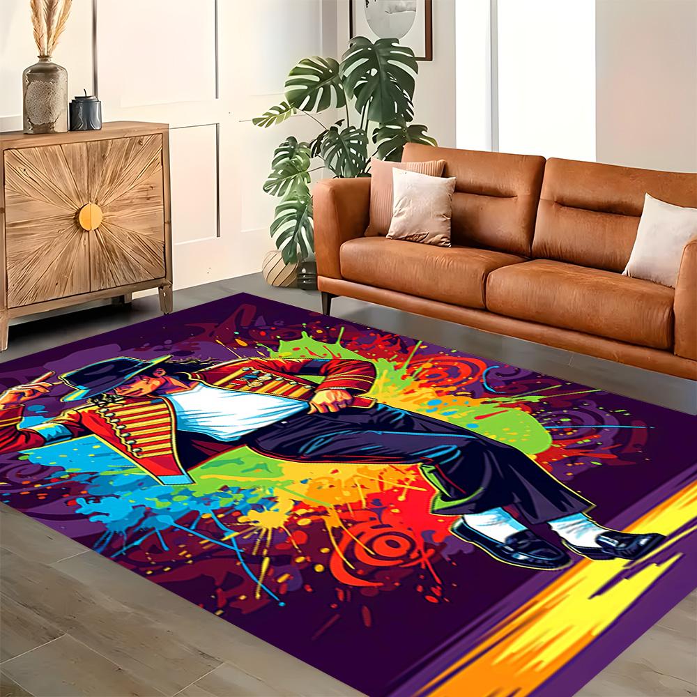 King Of Pop Legend Rug for Living Rooms, Bedrooms, Home Décor, and As Gifts.