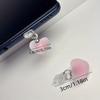 Heart-Shaped Phone Charging Port Dust Plug, Mobile Phone Decorative Pendant, Suitable For IPhone/Type-C Connectors